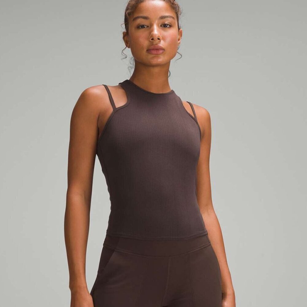 NWT Lululemon Double-Strap Yoga Tank Top - 2 Espresso
